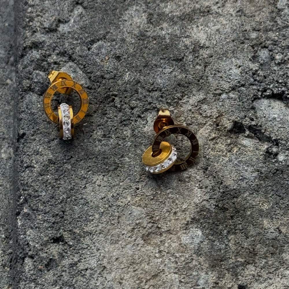 Elegant Gold and Silver Hoop Earrings